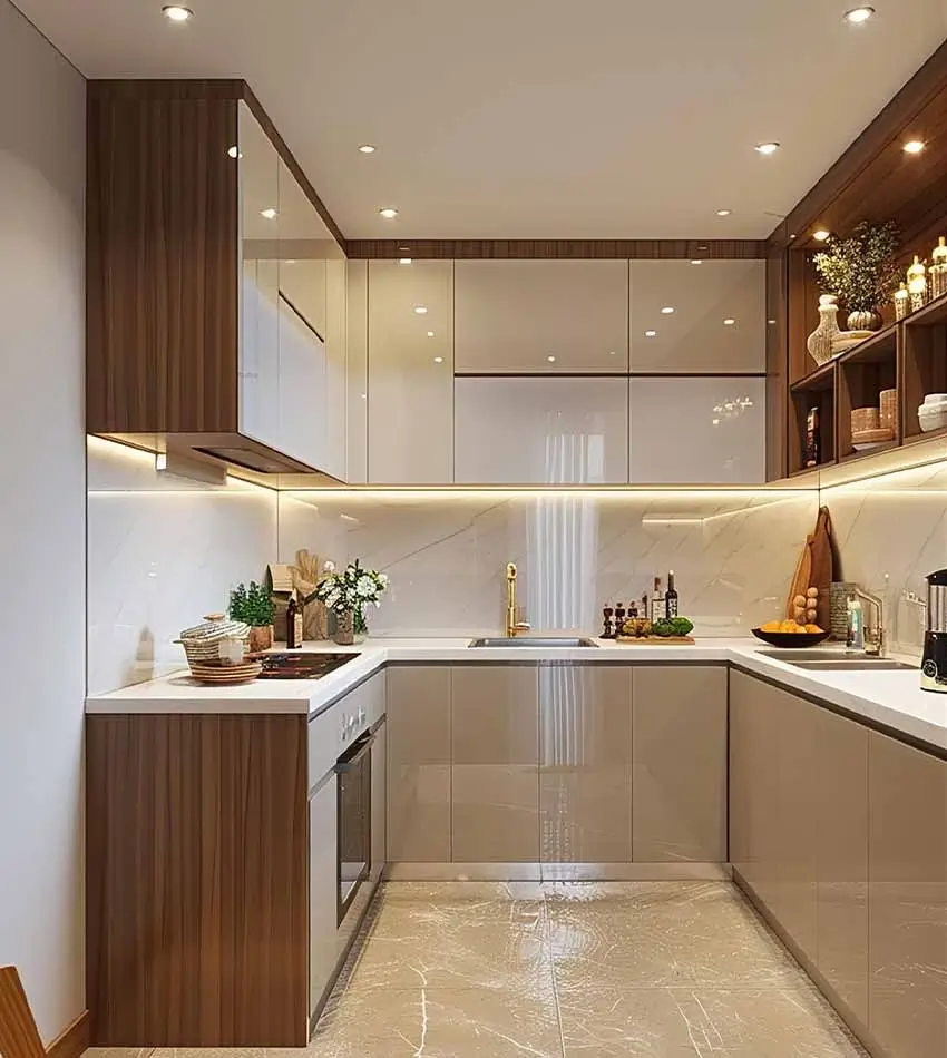 Modern kitchen showcase designed by Hi Tech HomeStyles